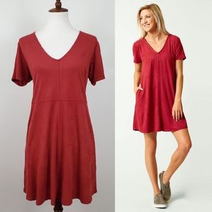 Altar'd State Faux Suede Shift Dress